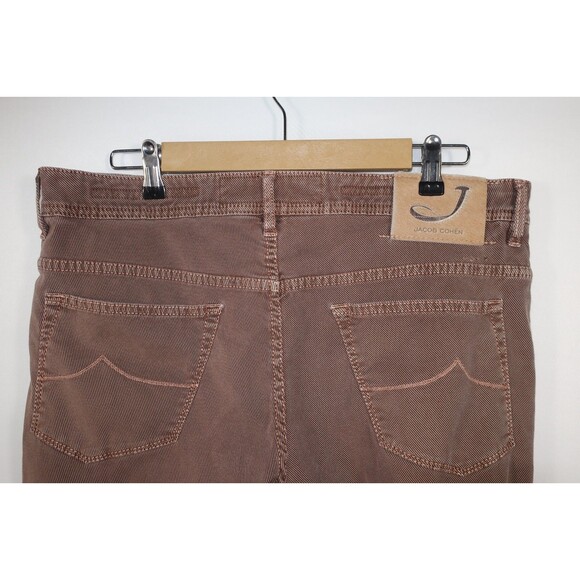 Jacob Cohen Men's Brown Jeans Size 37 X 34 Slim Ribbed Comfort Stretch Striped - Picture 10 of 14